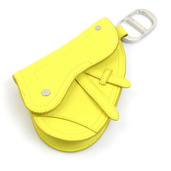 DIOR Yellow Leather Pouch - Picture 1 of 5
